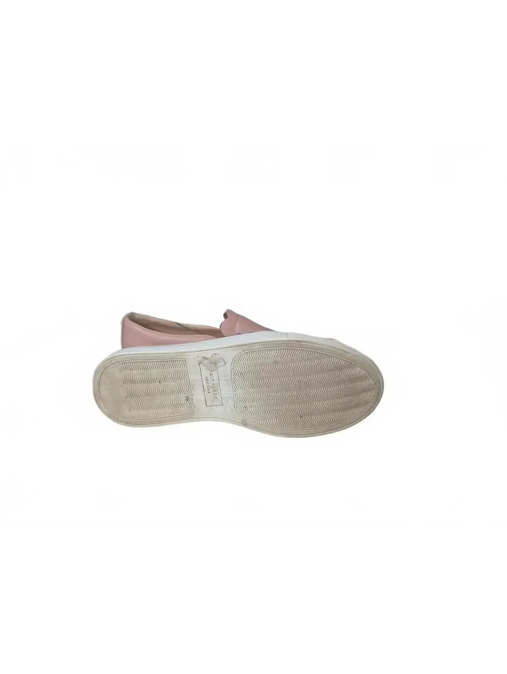 Kate Spade Pink Slip-On‎ Leather Sneakers with Scalloped Detail Size 9.5